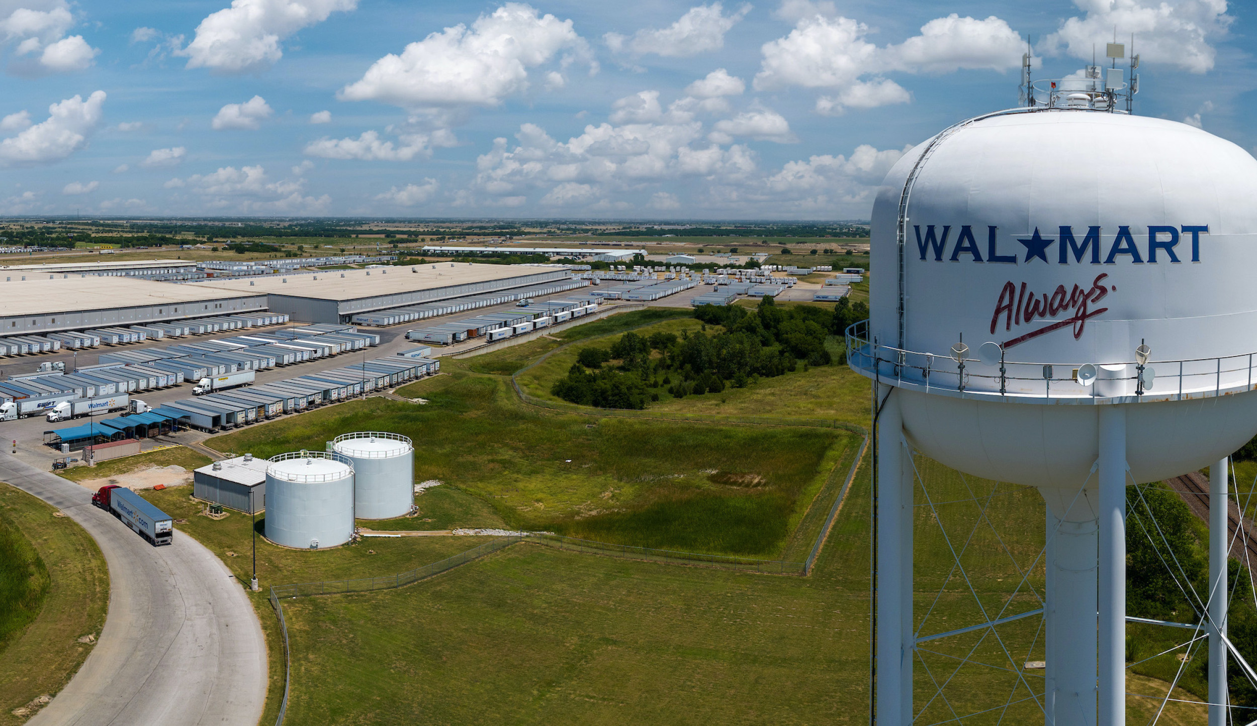 walmart distribution center and water tower