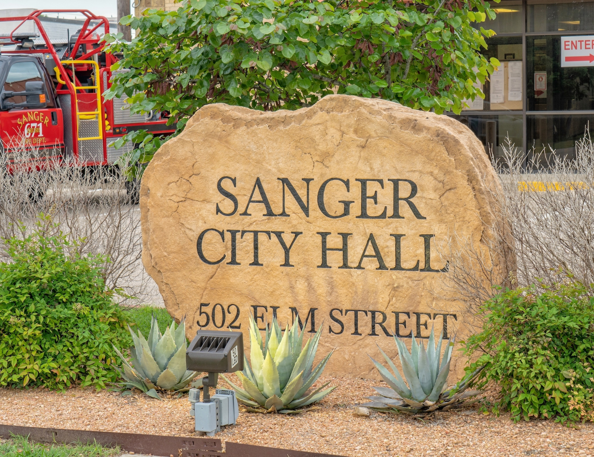 sanger city hall sign